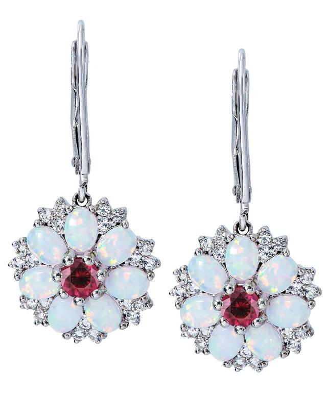 Womens Flower Earrings in Sterling Silver Product Image