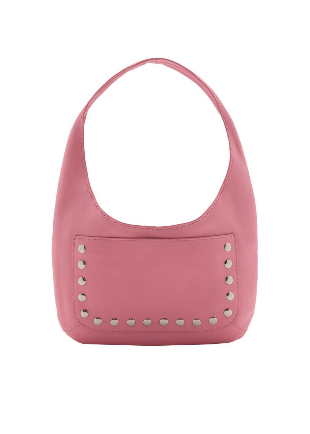 MANGO - Stud leather bag - One size - Women Product Image