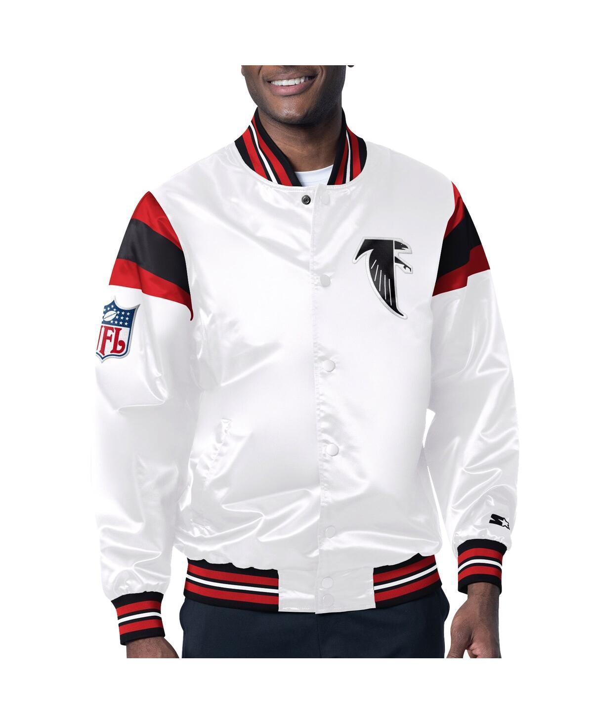 Mens Starter /Red Atlanta Falcons Vintage Satin Full-Snap Varsity Jacket Product Image