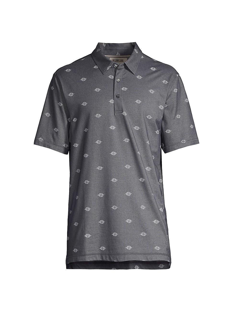 Mens Printed Oxford Polo Shirt Product Image