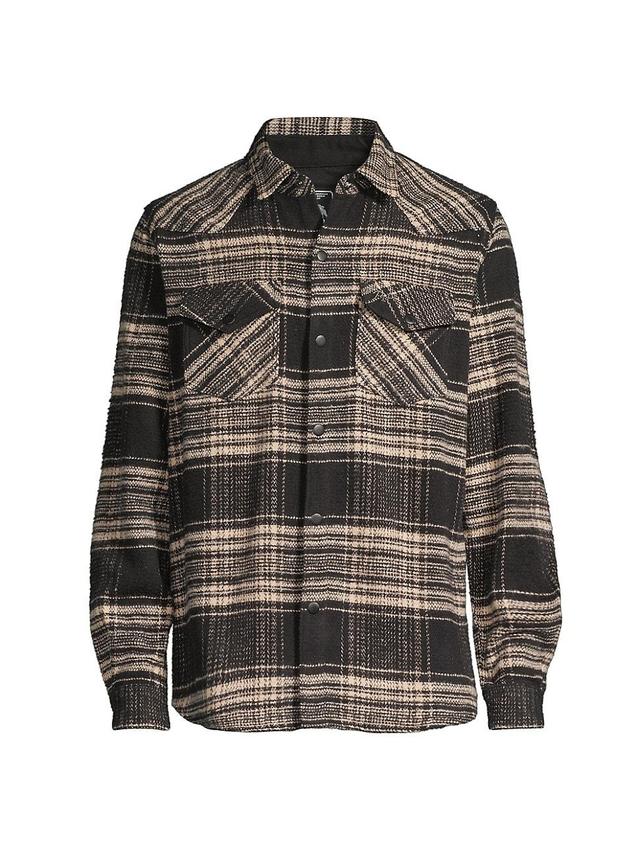 Mens Staging Plaid Button-Front Shirt Product Image