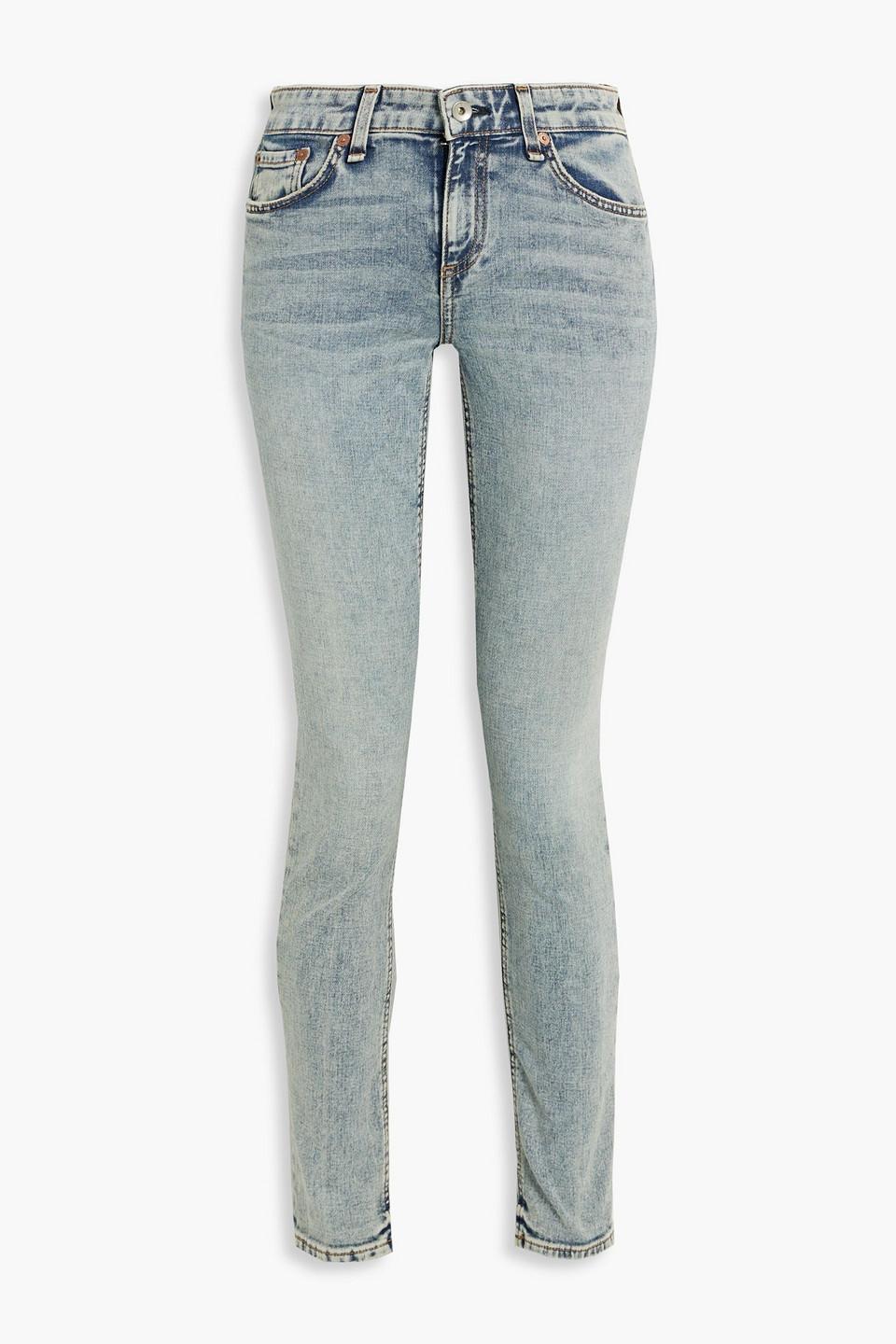 Cate Faded Mid-rise Skinny Jeans In Blue product image