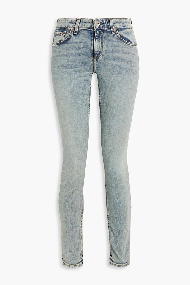 Cate Faded Mid-rise Skinny Jeans In Blue Product Image