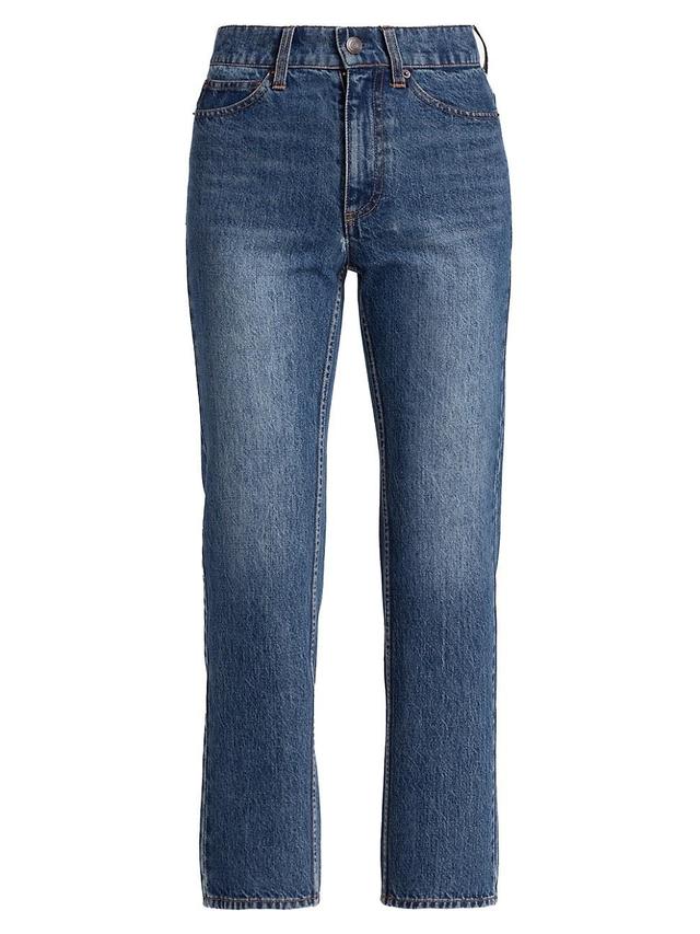 Womens High-Rise Straight-Leg Cropped Jeans - Indigo - Size 27 - Indigo - Size 27 Product Image