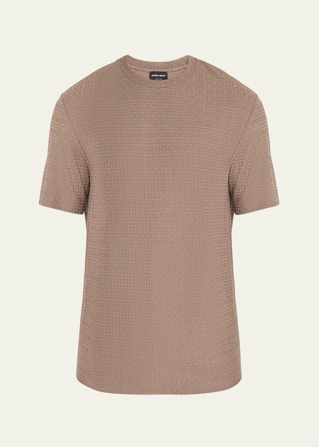 Mens Jacquard Crewneck T-Shirt Product Image