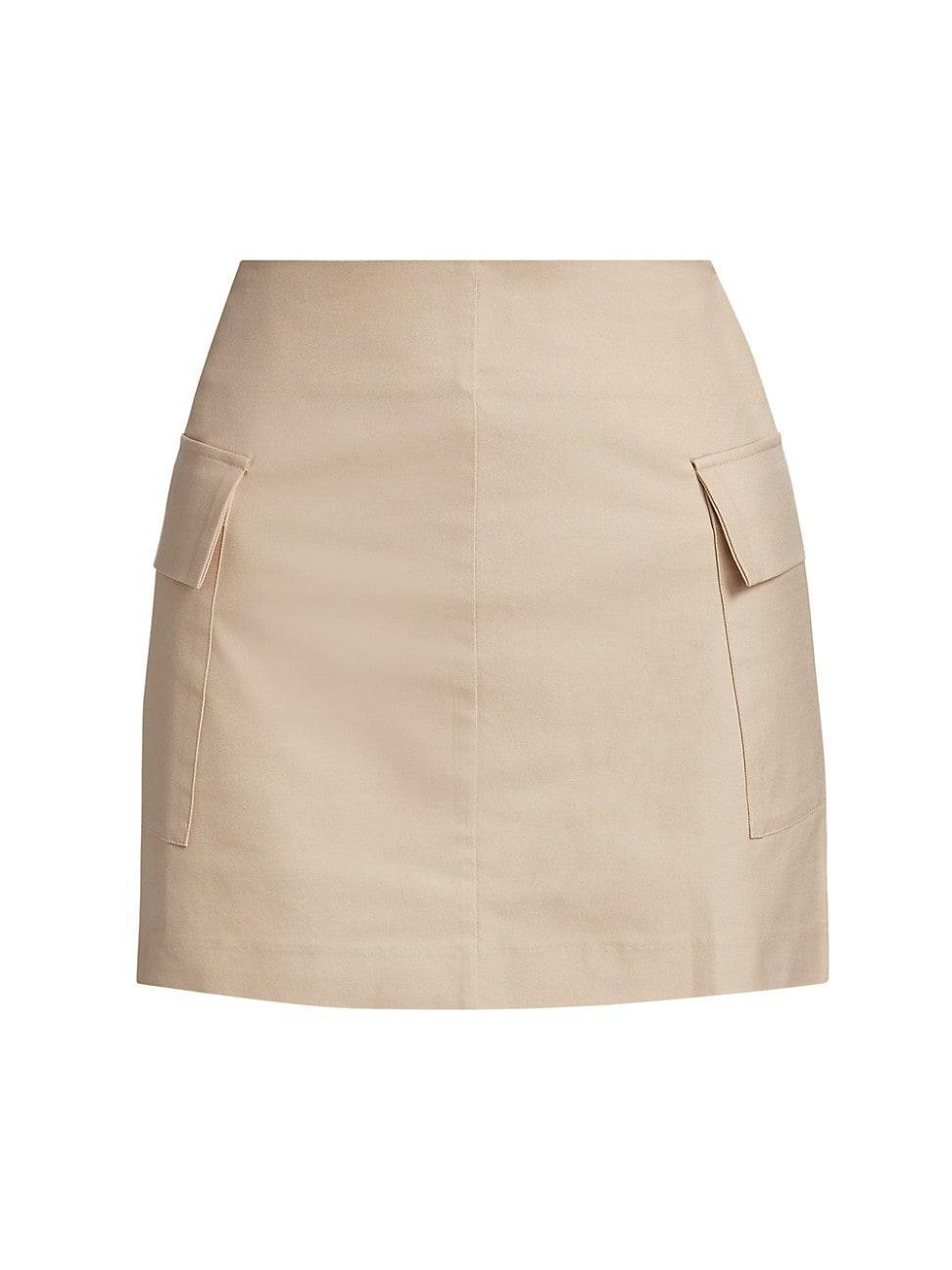 Womens Cotton-Blend Twill Miniskirt Product Image