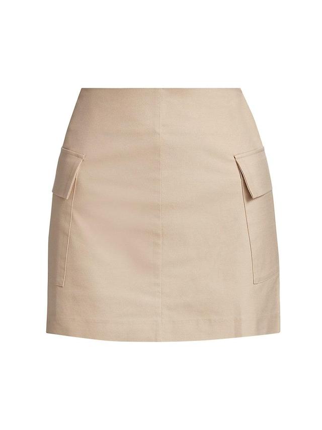 Womens Cotton-Blend Twill Miniskirt Product Image