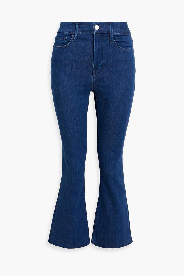 Le Super High Cropped High-rise Bootcut Jeans In Dark Denim Product Image