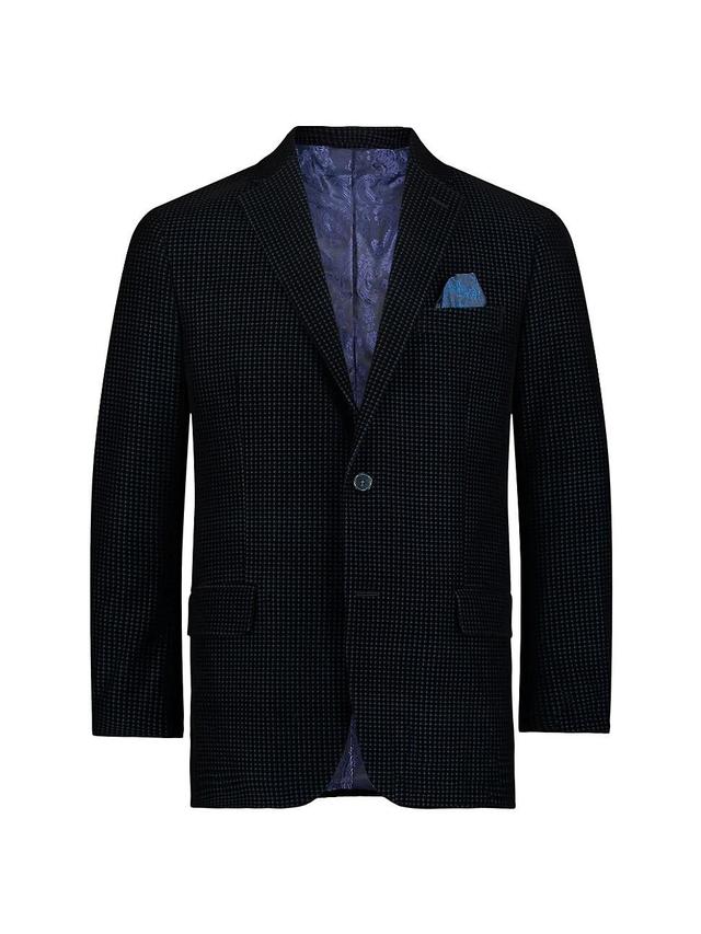 Mens Colden Houndstooth Velvet Two-Button Sport Coat Product Image