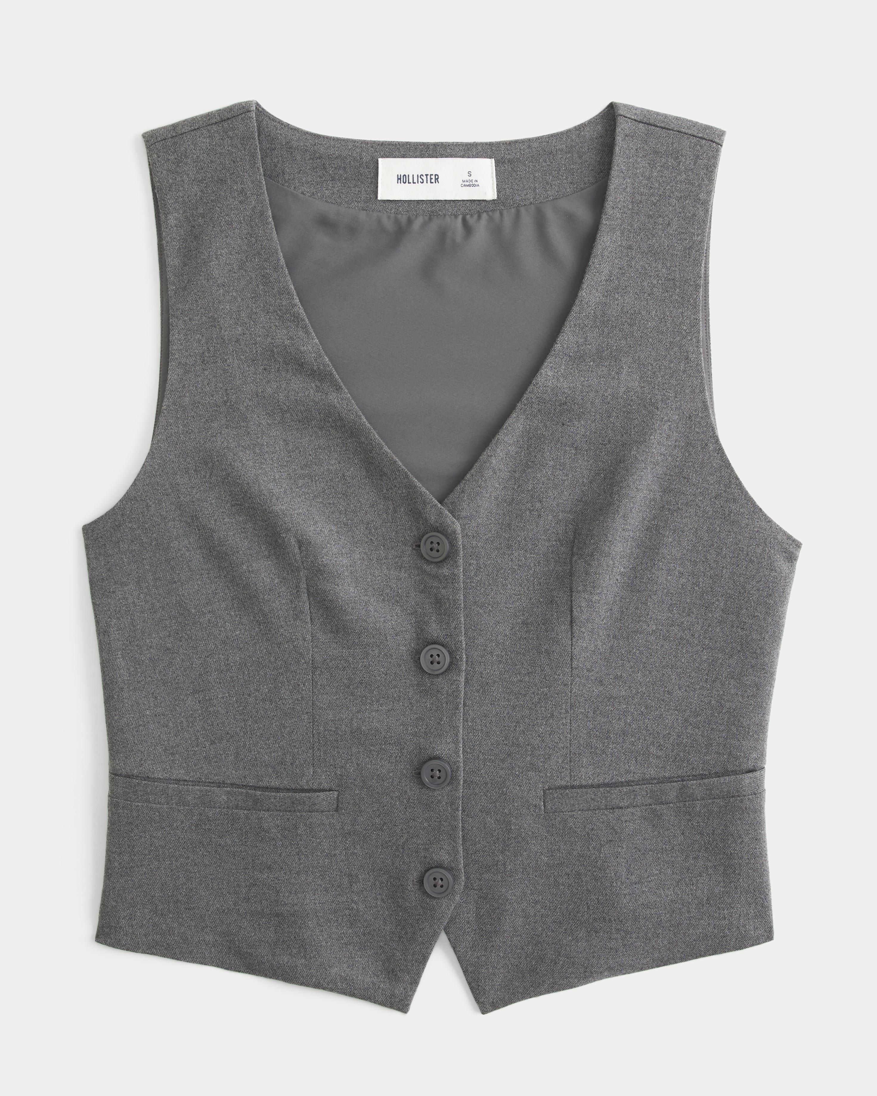 Longer-Length Button-Through Vest Product Image