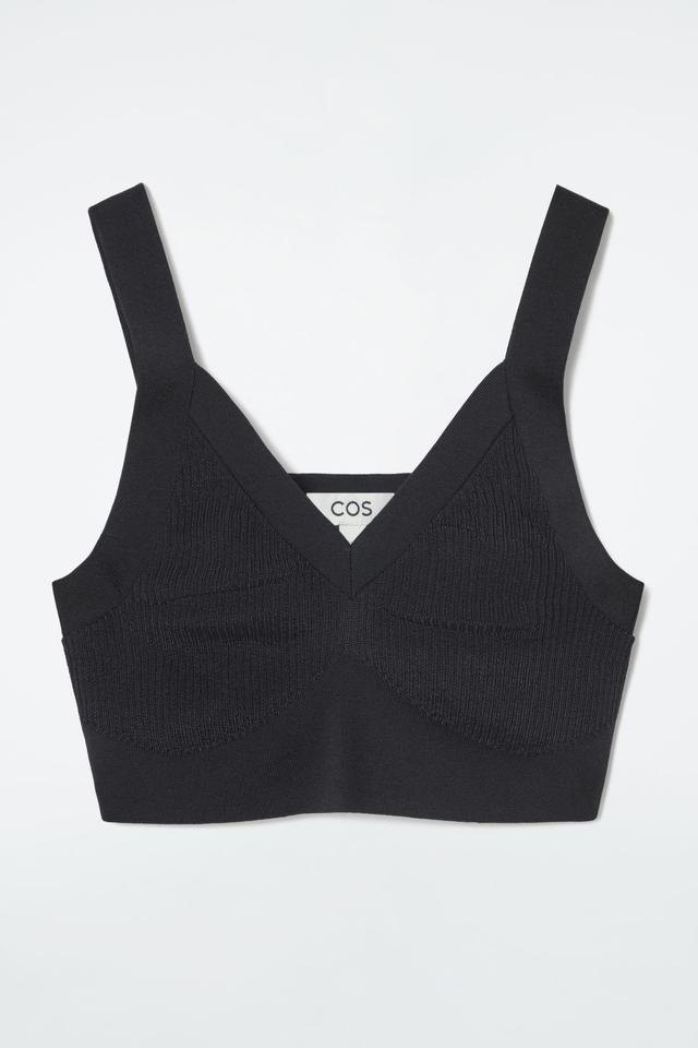 RIBBED-KNIT BRALETTE Product Image