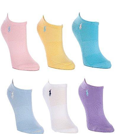 Polo Ralph Lauren Womens 6-Pk. Cushion Low-Cut Socks Product Image