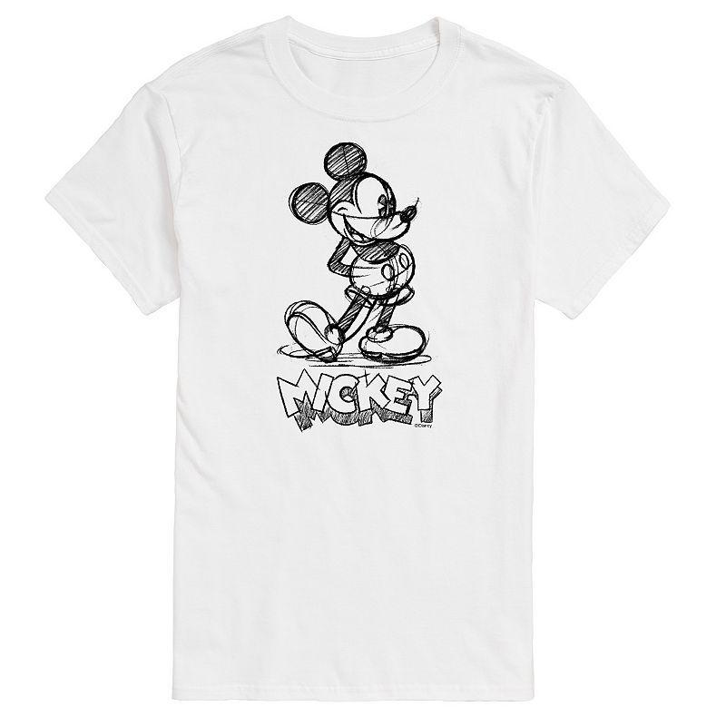 Disneys Mickey Sketch Mens Graphic Tee Product Image