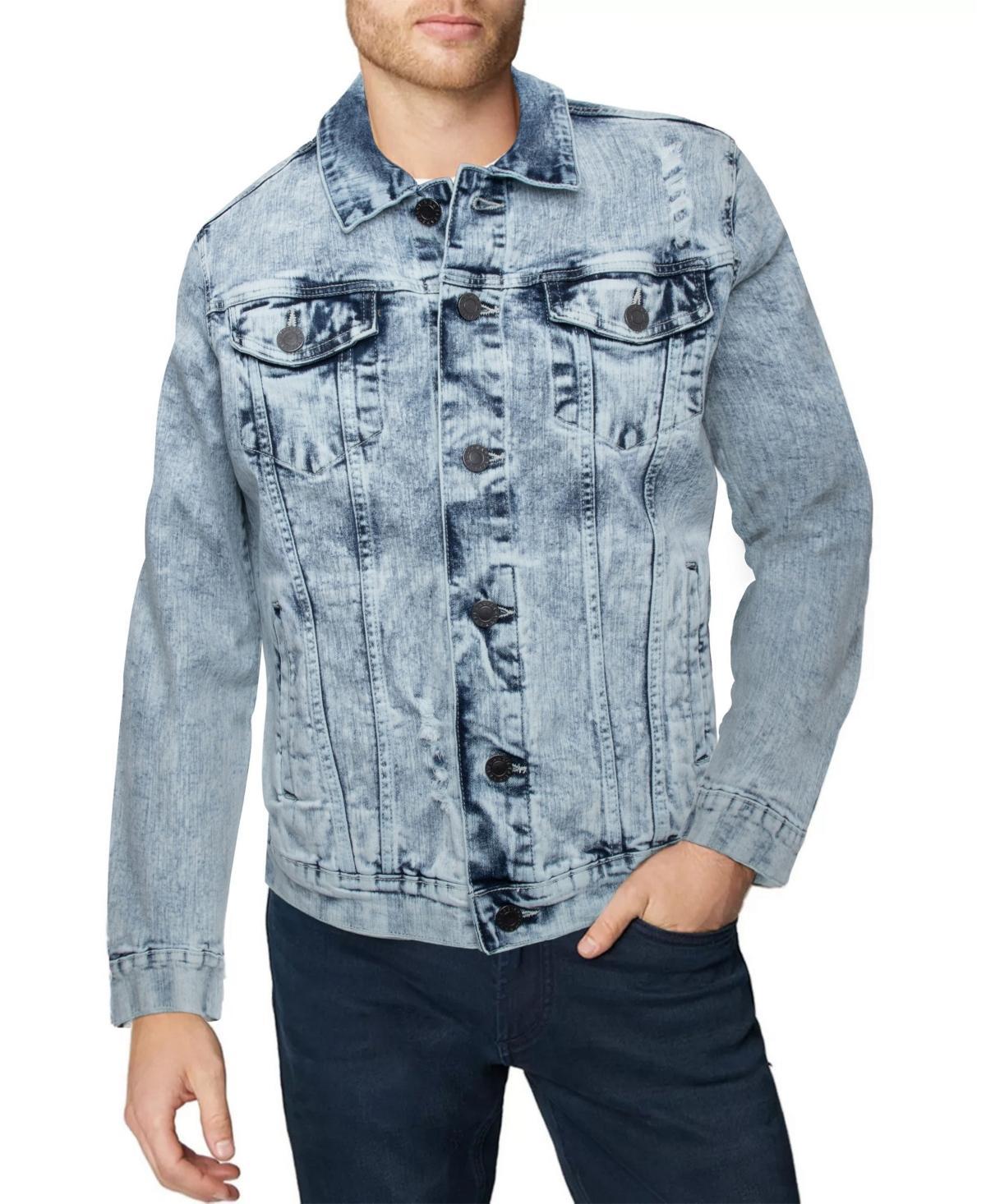 Mens Slim Washed Denim Jacket Product Image