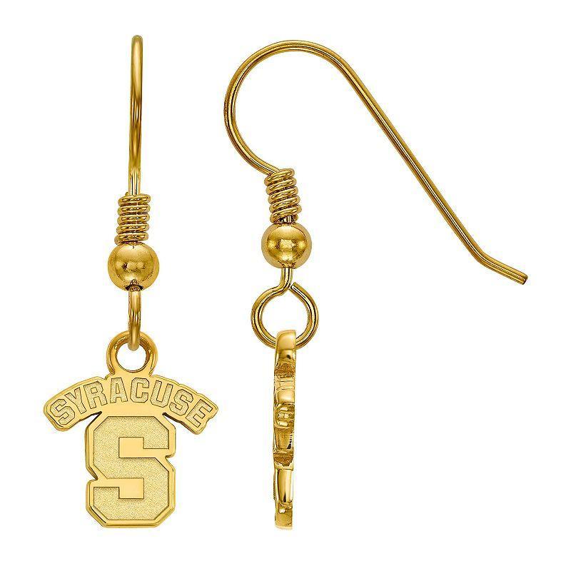 LogoArt Syracuse Orange Sterling Silver 14K Gold Plated XS Dangle Earrings, Womens Product Image