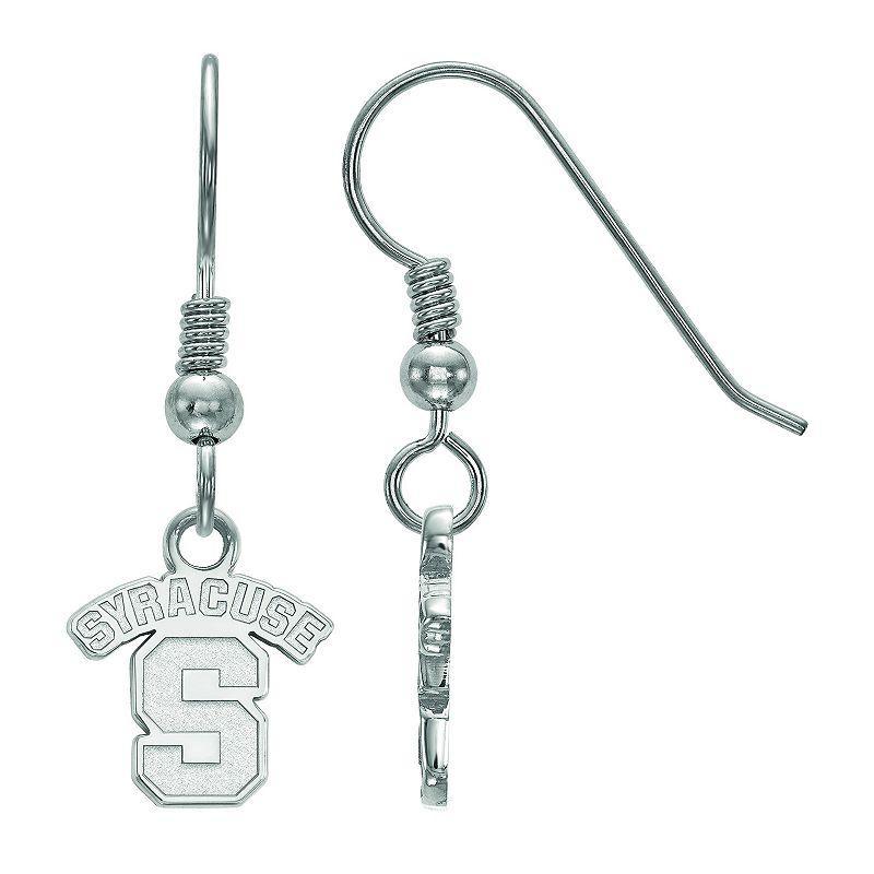 LogoArt Syracuse Orange Sterling Silver Rhodium Plated XS Dangle Earrings, Womens Product Image