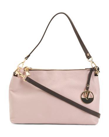 Leather Triple Entry Crossbody for Women Product Image