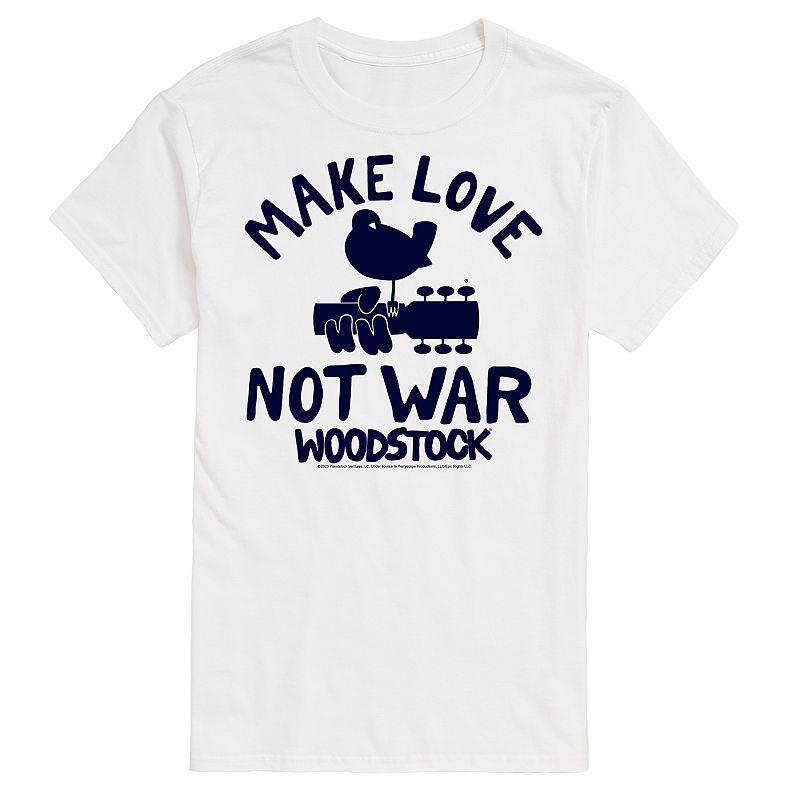 Big & Tall Woodstock Make Love Not War Graphic Tee, Mens Product Image