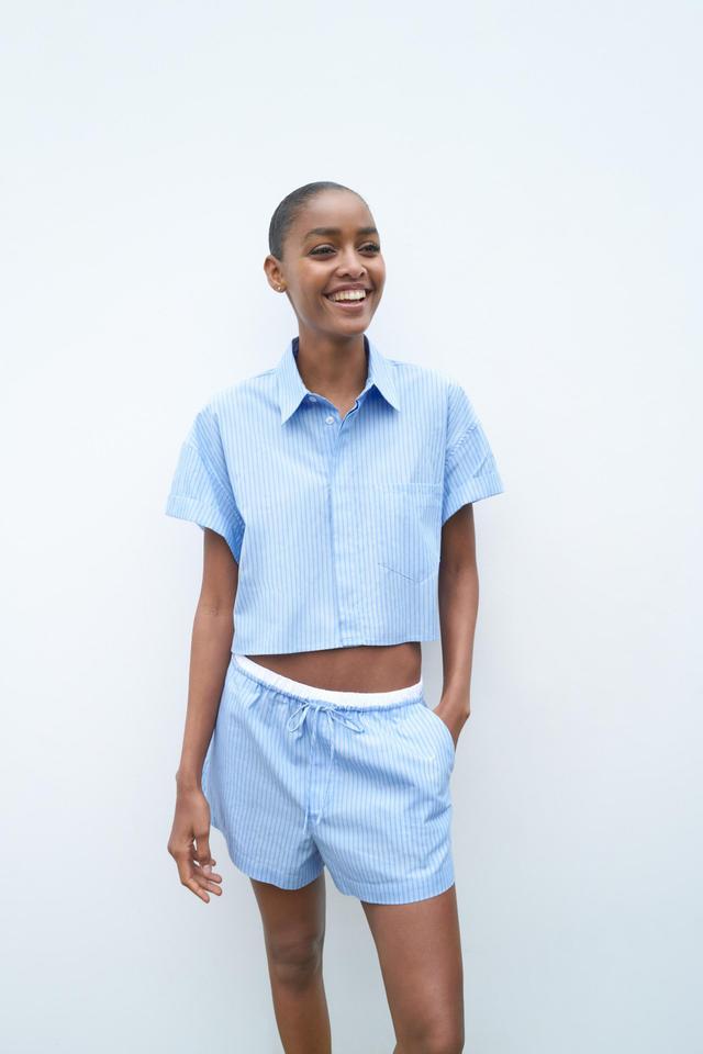 CROP POPLIN SHIRT Product Image