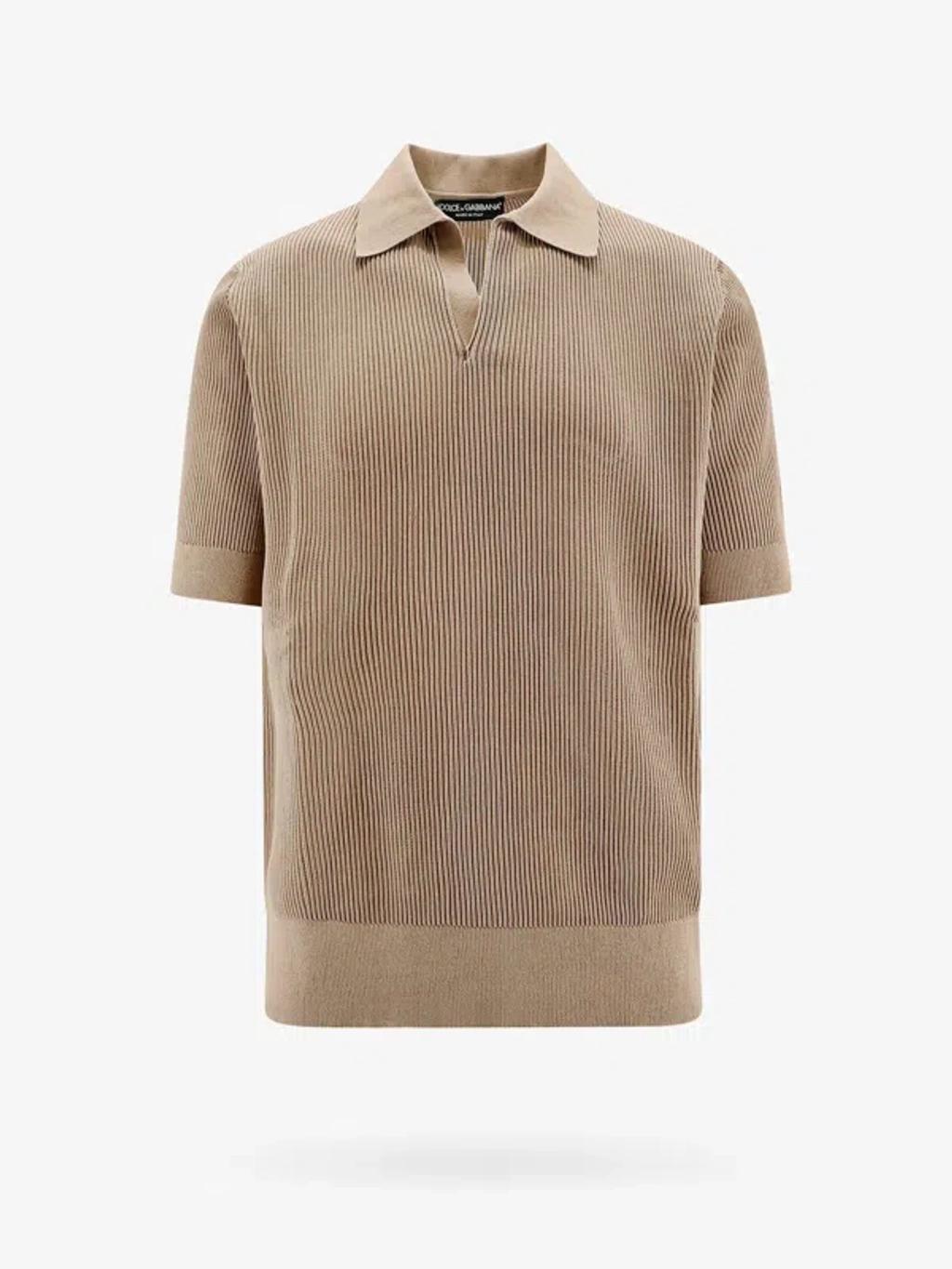 Man Polo Shirt Man Beige Polo Shirts In Cream Product Image