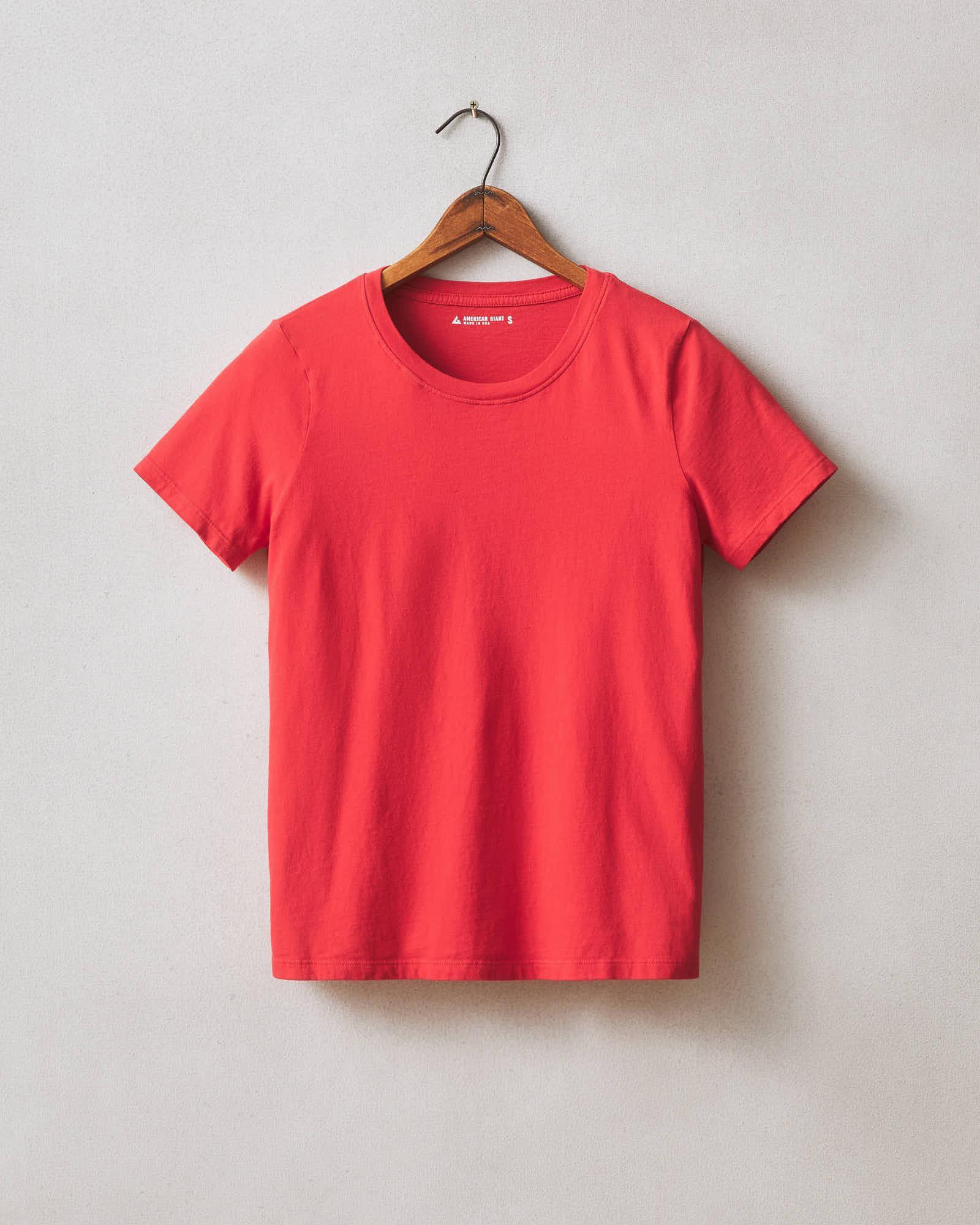 Classic Cotton Crew Tee - Tango Red Product Image