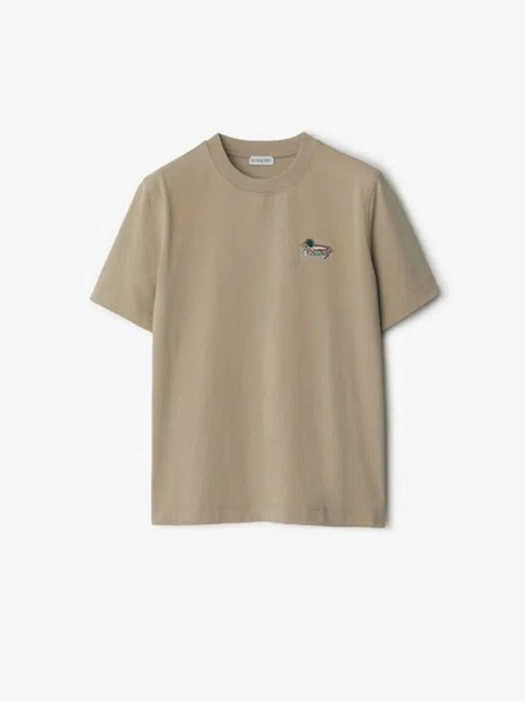 BURBERRY Cotton T-shirt In Linden Product Image