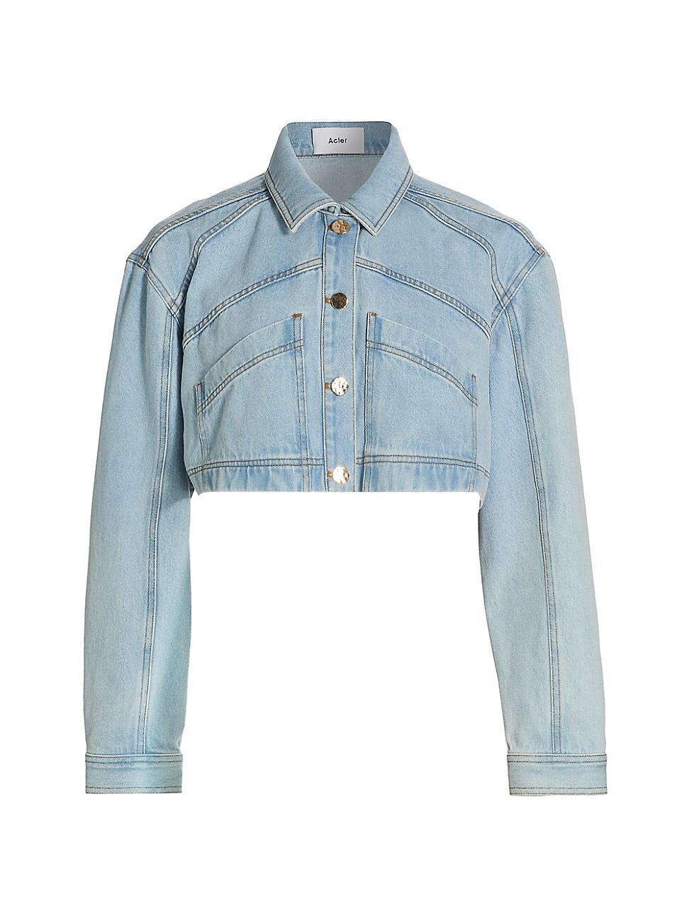 Womens Amesbury Denim Crop Jacket Product Image