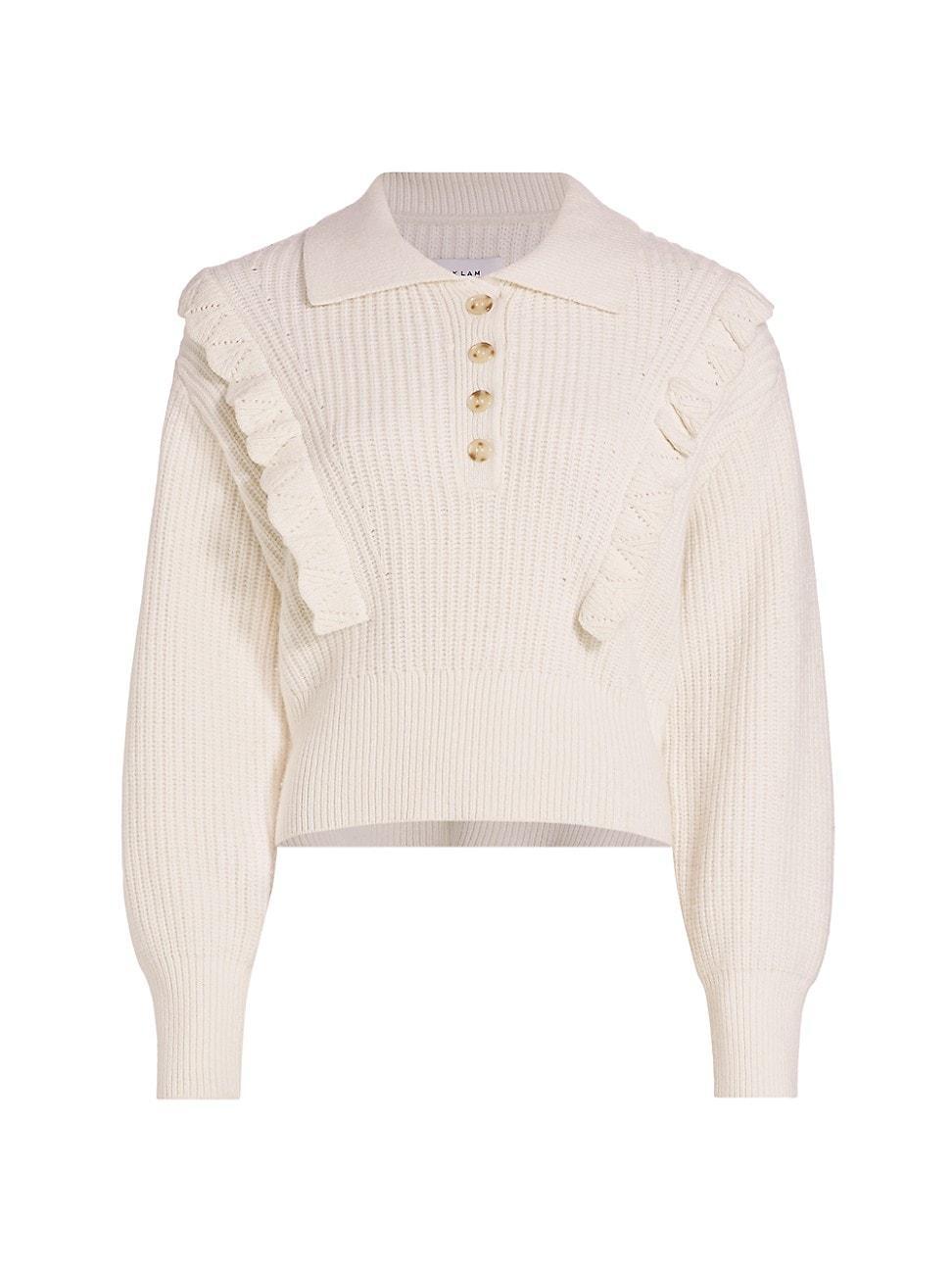 Derek Lam 10 Crosby Noelia Collared Ruffle Sweater product image