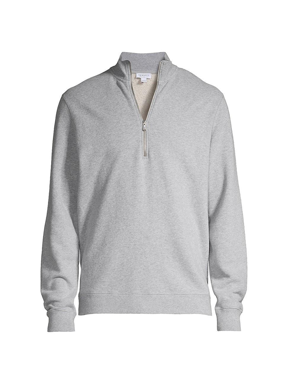 Mens Loopback Half-Zip Sweater Product Image