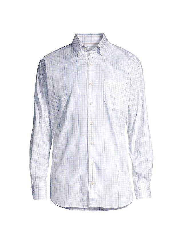 Mens Crown Patten Lite Grid Check Button-Down Shirt Product Image