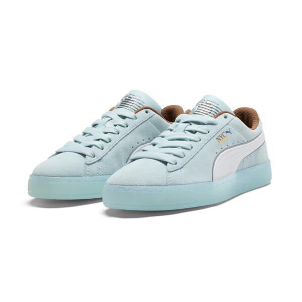 PUMA Suede NYC Women's Sneakers in Frosted Dew/White/Haute Coffee Product Image