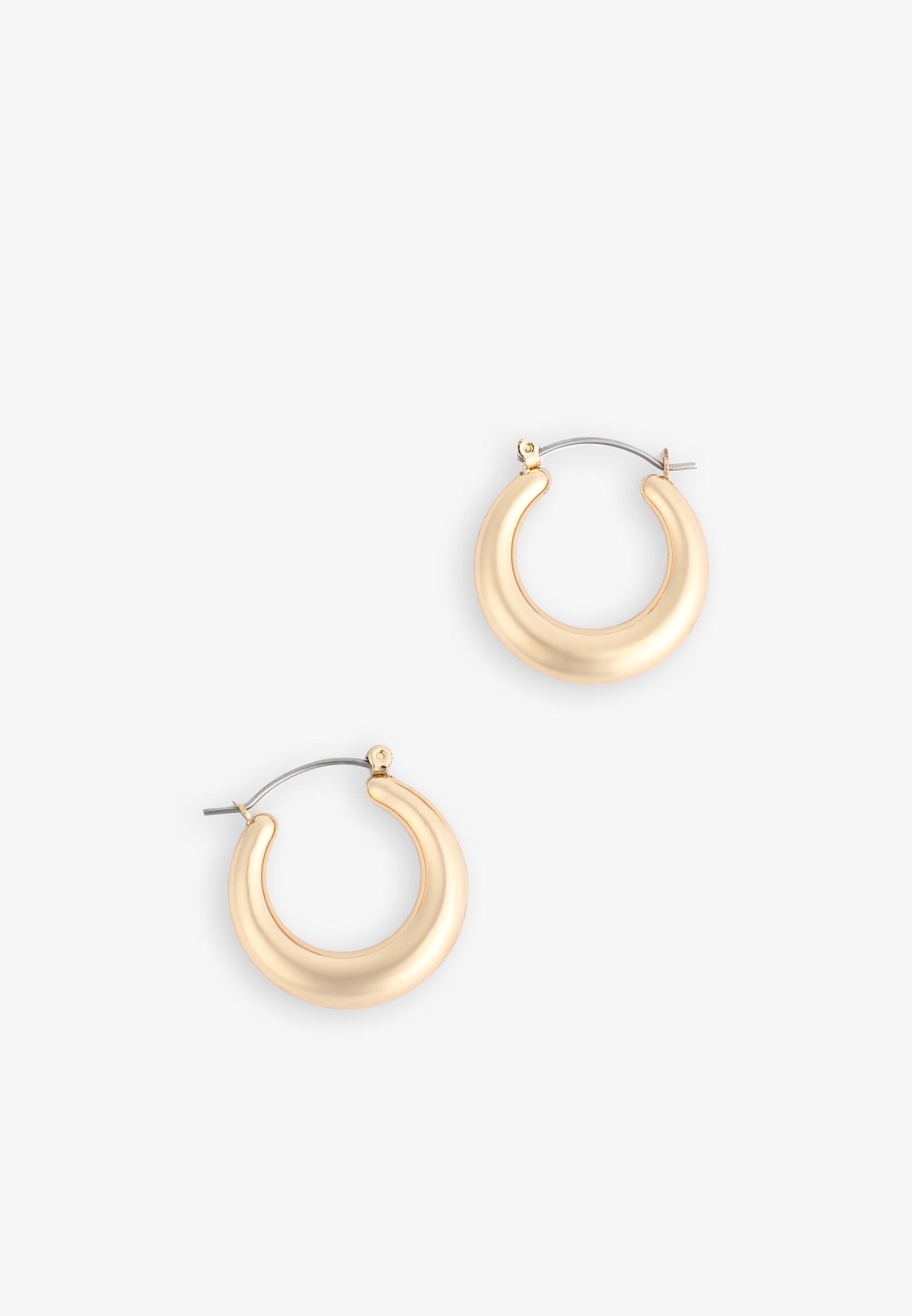 Maurices Womens Gold Bubble Hoop Earrings Product Image