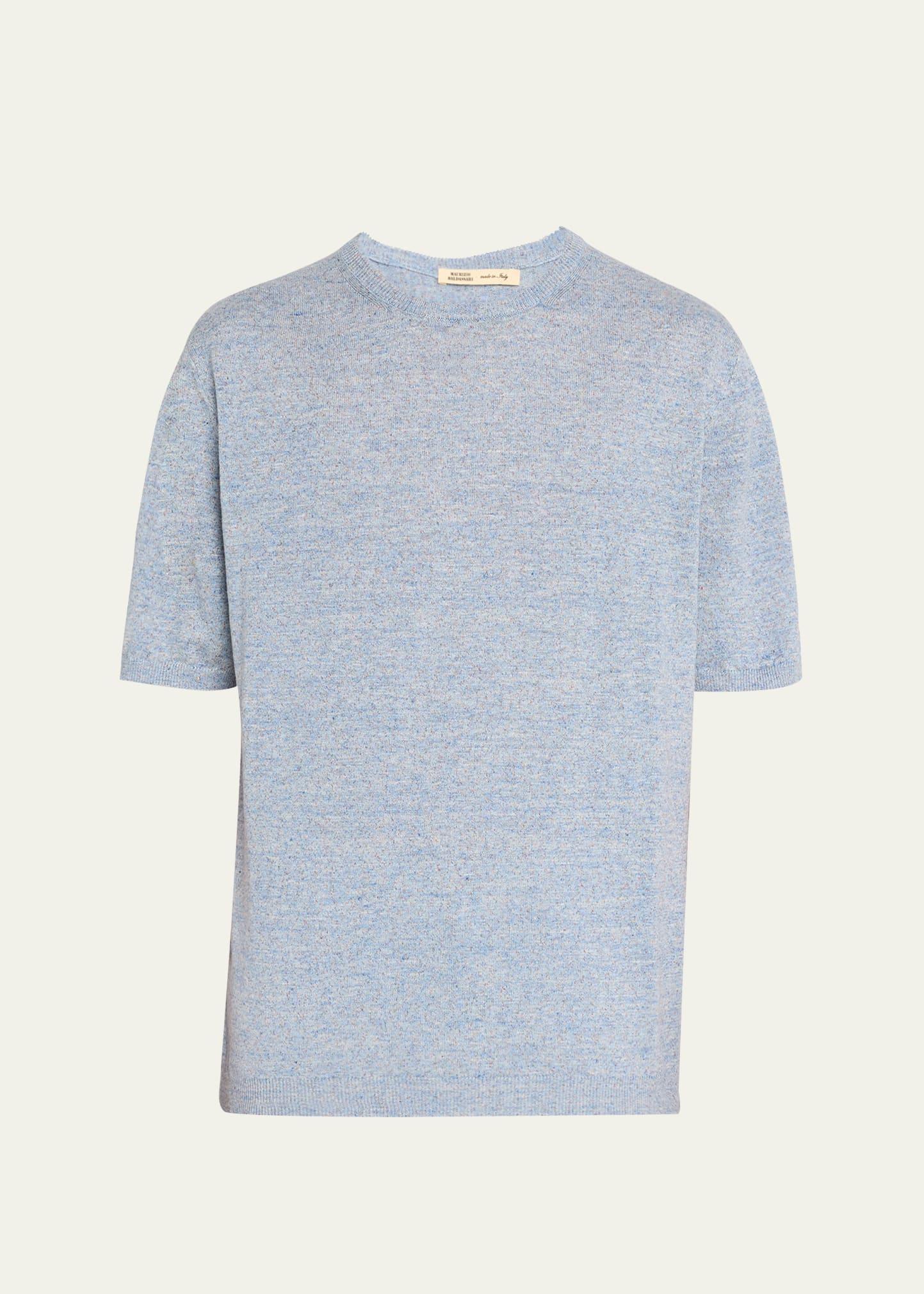 Mens Linen Melange Crewneck T-Shirt Product Image