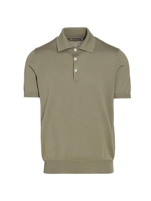 Mens Knit Polo T-Shirt Product Image