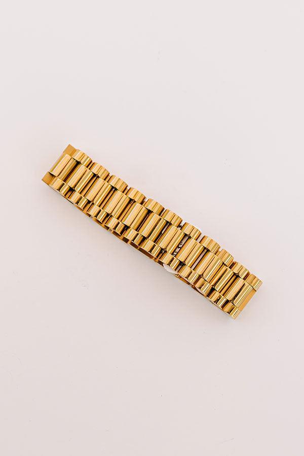 Large Watchband Bracelet in Gold Product Image