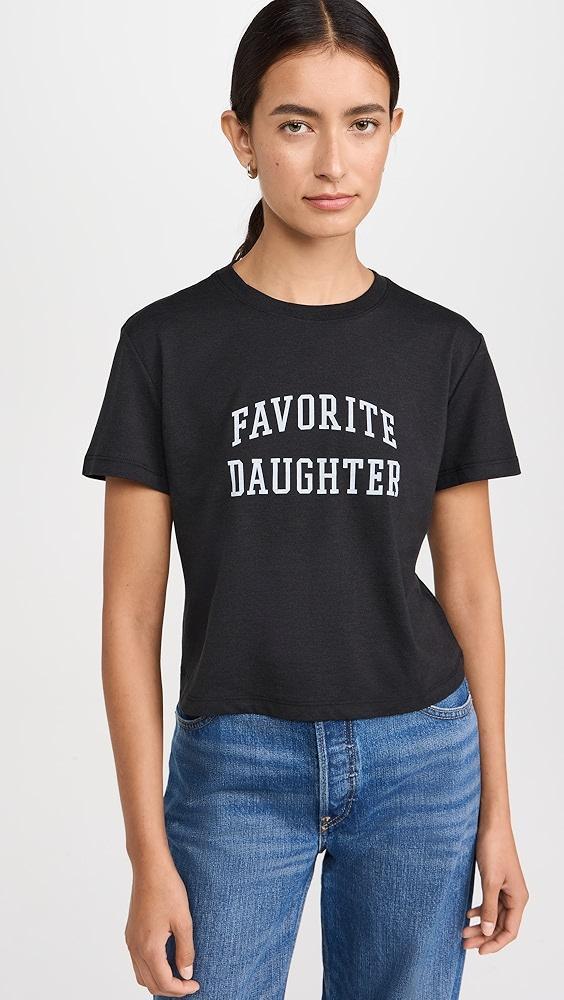 Favorite Daughter Favorite Daughter Cropped Collegiate Tee | Shopbop Product Image