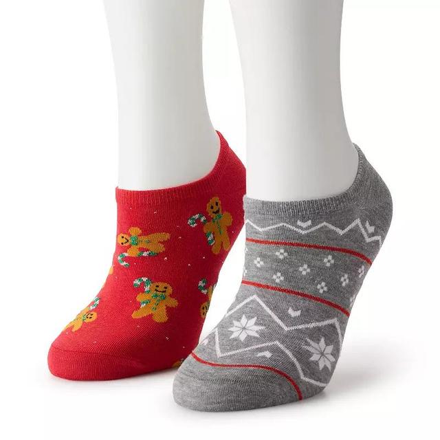 Womens 2-Pack Gingerbread No-Show Socks Product Image