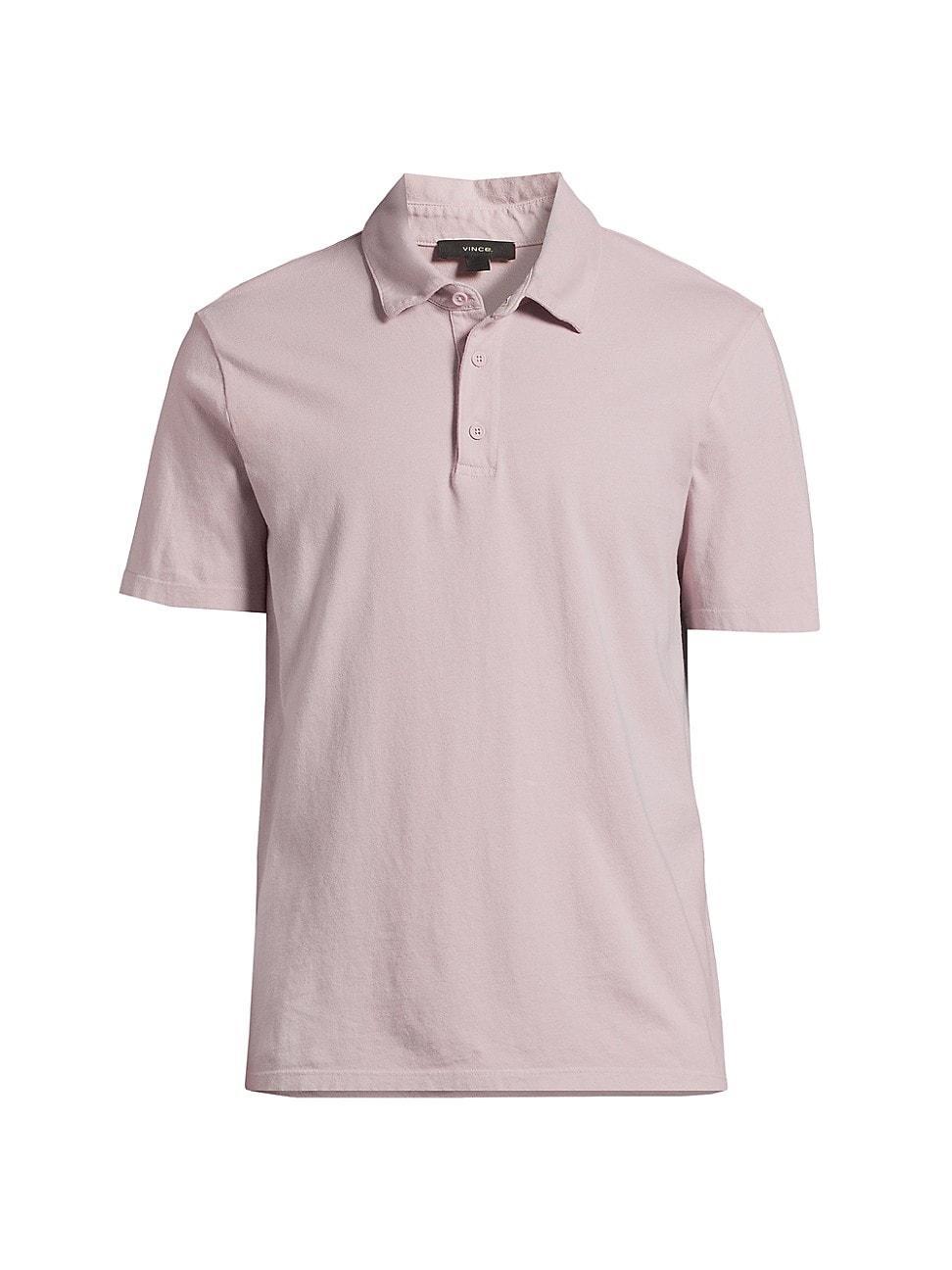 Vince Regular Fit Garment Dyed Cotton Polo Product Image