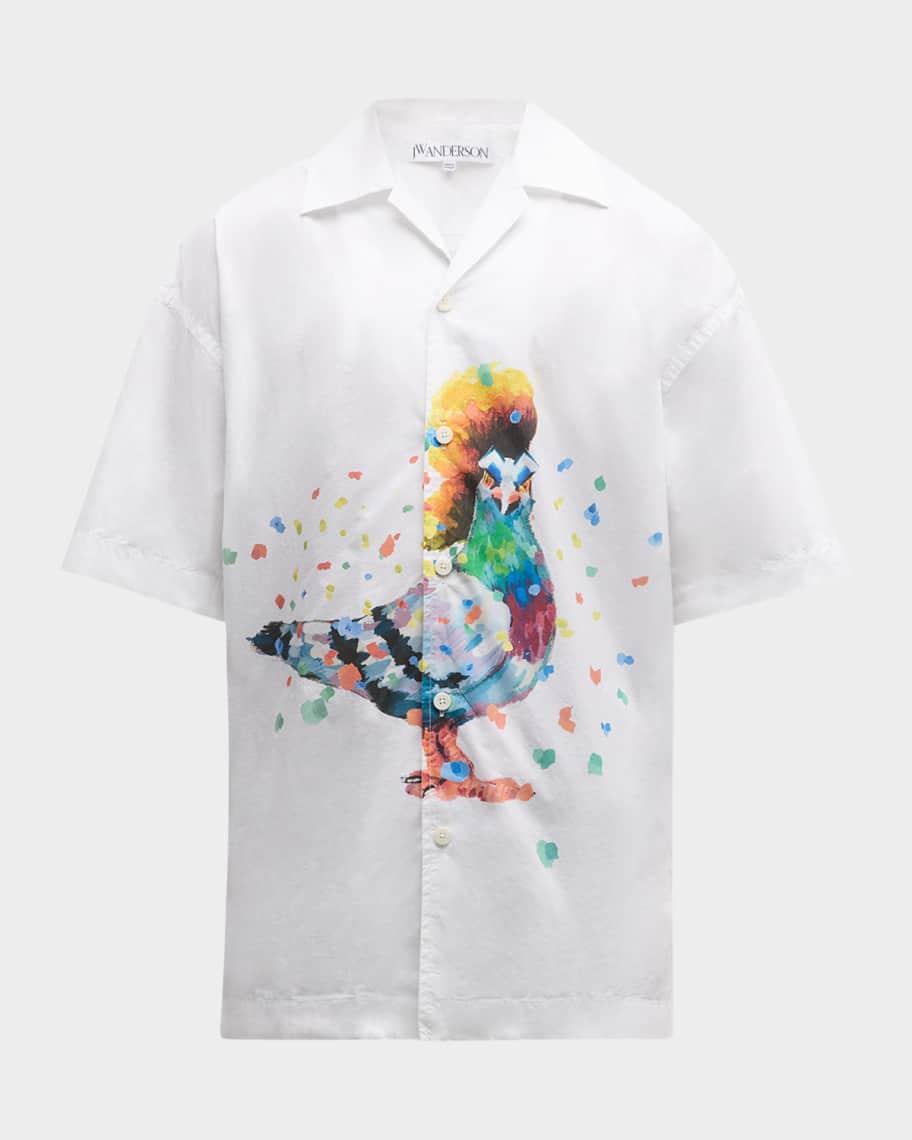 Men's Pigeon Graphic Camp Shirt Product Image