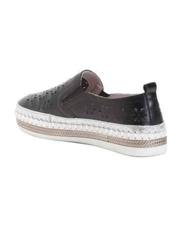 Leather Slip On Sneakers for Women | Leather/Man-Made Sole/Metal Product Image