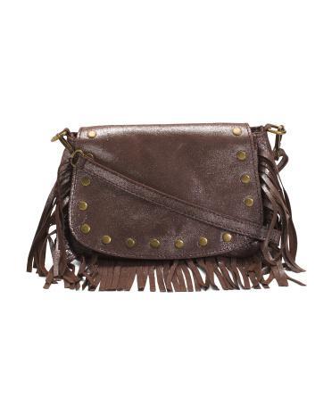 Leather Fringe Crossbody for Women product image