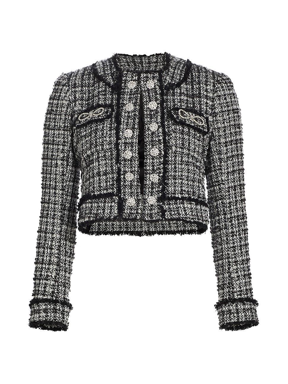 Womens Zio Plaid Tweed Jacket Product Image