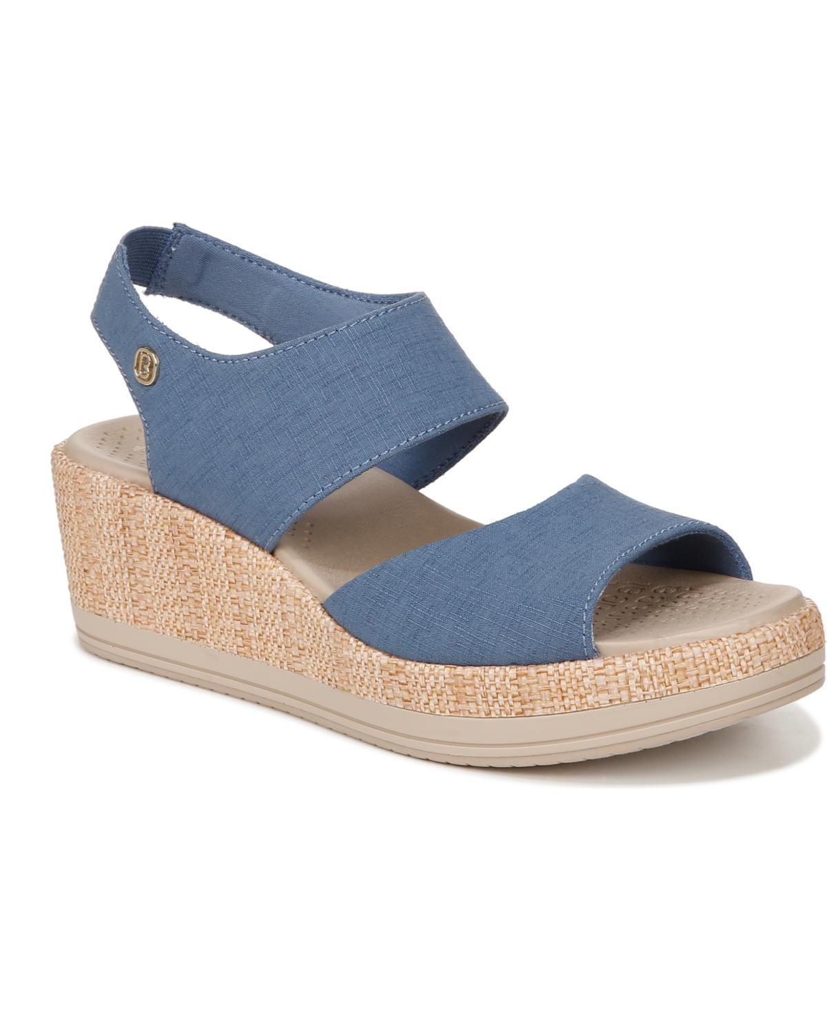 Bzees Reveal Womens Wedge Sandals Blue Product Image