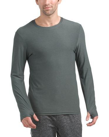 Long Sleeve Heather Performance T-Shirt For Men Product Image