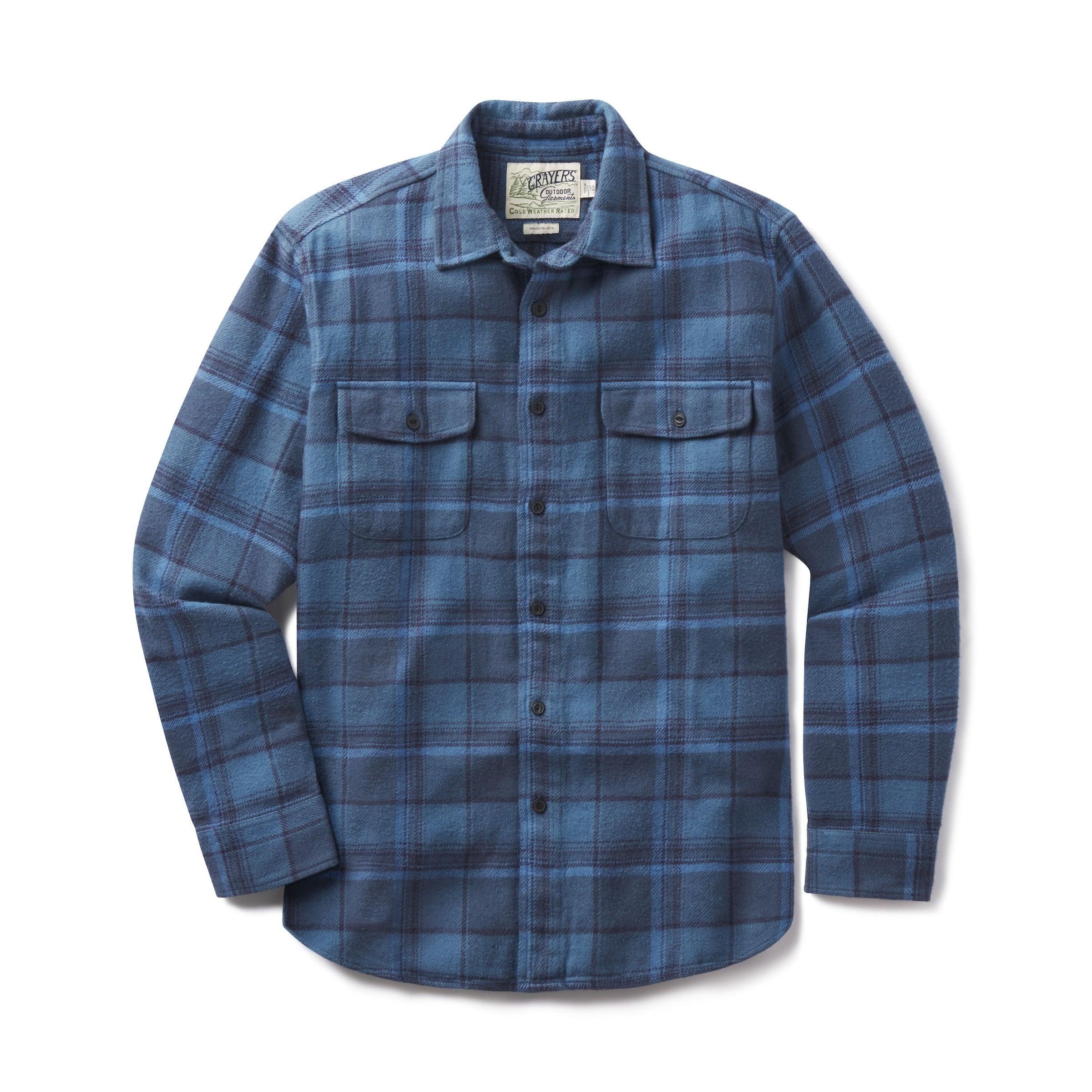 Scarboro Heritage Heavy Flannel - Navy Auburn Product Image