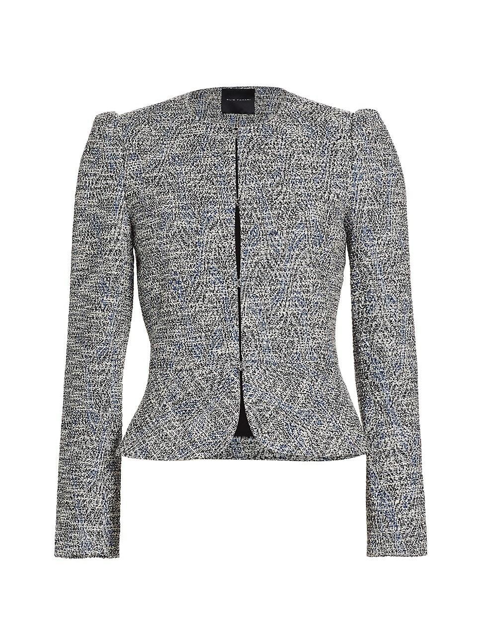 Womens The Charise Tweed Peplum Jacket Product Image