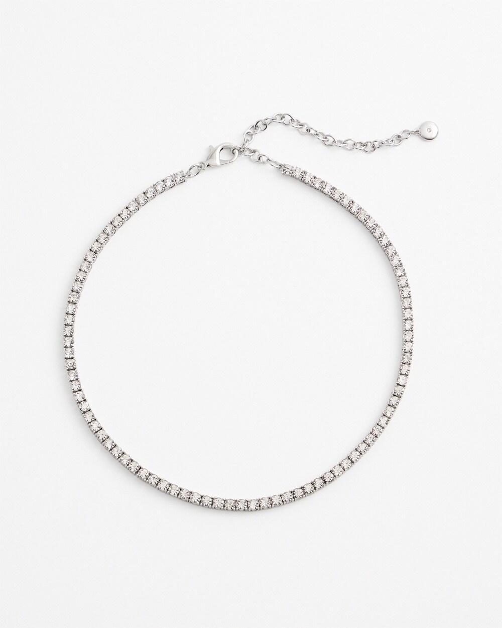 Silver Tennis Necklace Product Image