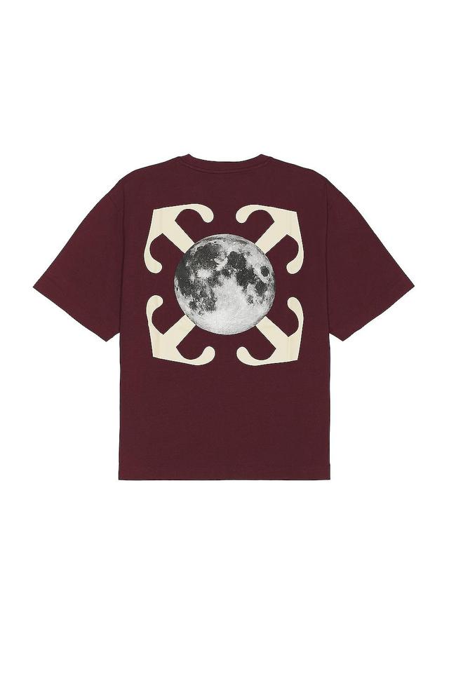 OFF-WHITE Moon Arrow Skate Short Sleeve Tee Burgundy. (also in ). Product Image