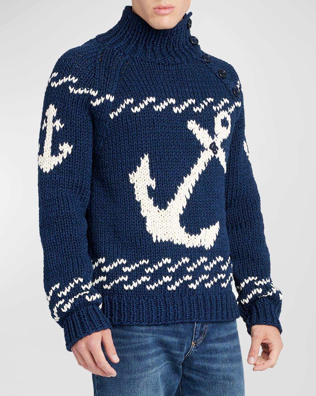 Mens Anchor Knit Sweater Product Image