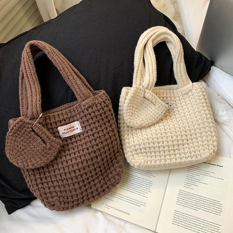 Plain Knitted Tote Bag Product Image